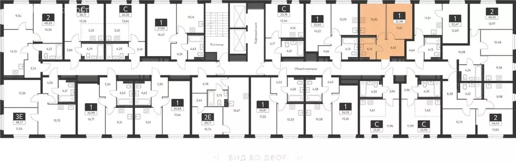 1-комнатная квартира: Екатеринбург, ЖК Спутник-1 (32.98 м) - Фото 2