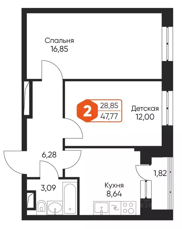 2-к кв. Тверская область, Конаковский муниципальный округ, Редкино пгт ... - Фото 1