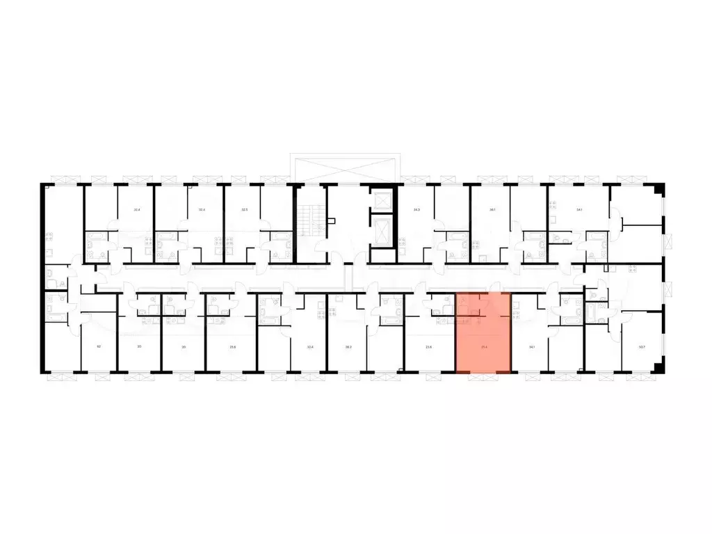 Квартира-студия, 25,4 м, 4/9 эт. - Фото 1