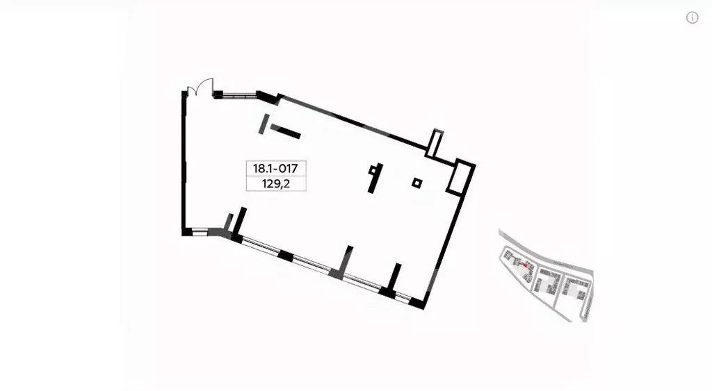 Торговая площадь в Москва Скандинавия жилой комплекс, 18.1.3 (129 м) - Фото 2