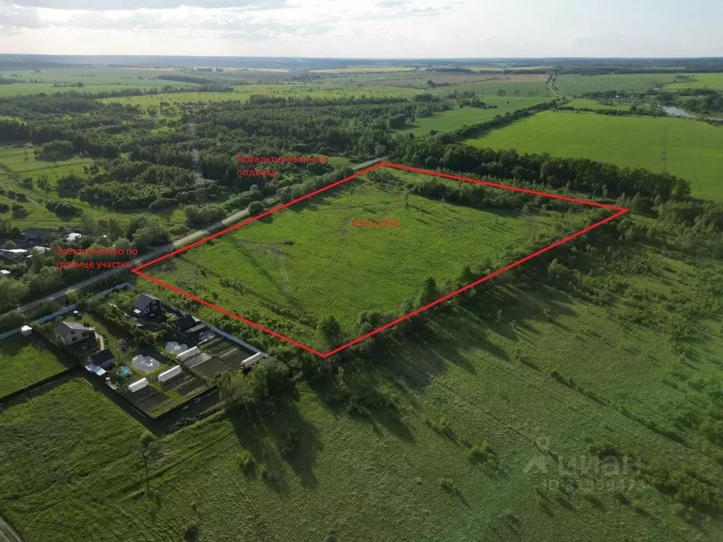 Участок в Тульская область, Заокский район, Демидовское с/пос, пос. ... - Фото 1