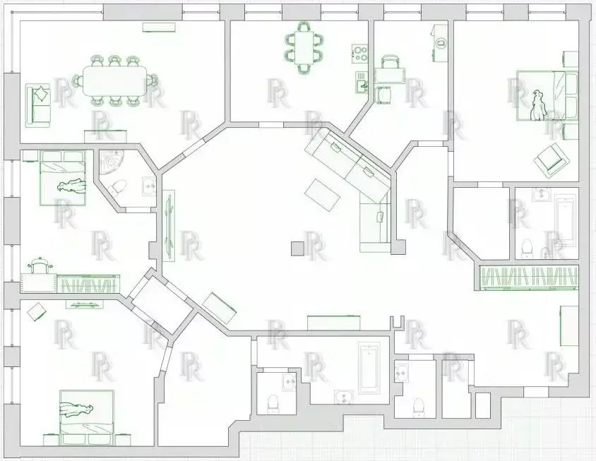 5-к кв. Москва Дмитровский пер., 7 (210.0 м) - Фото 1