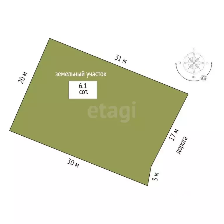 Участок в Тюменская область, Тюменский муниципальный округ, с. Кулига  ... - Фото 2