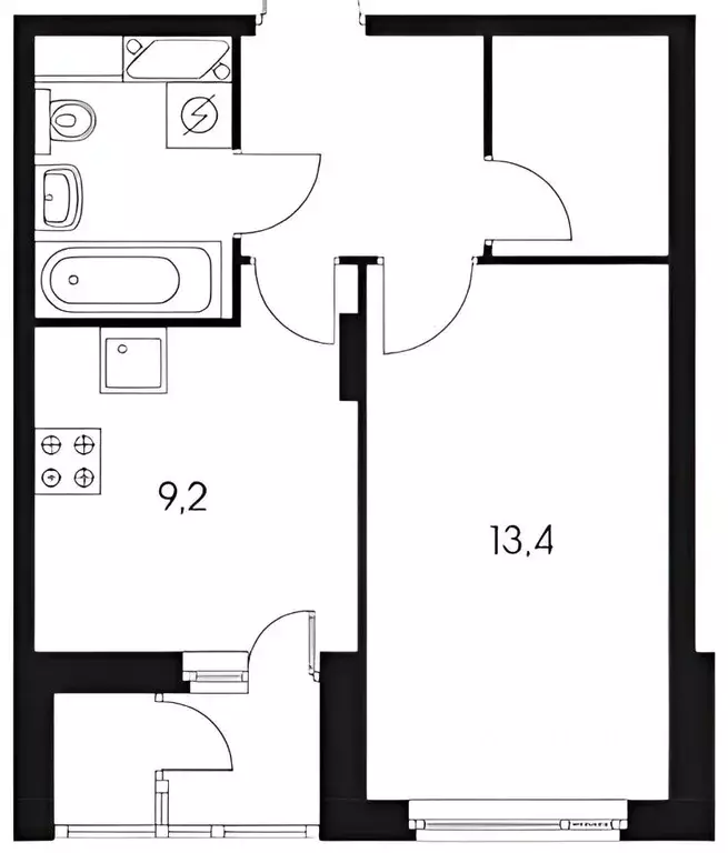 1-к кв. Московская область, Одинцово ул. Рябиновая, 7к1 (36.0 м) - Фото 2