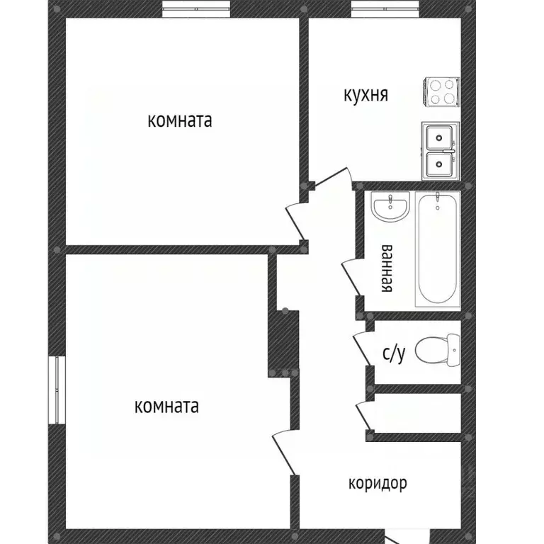 2-к кв. Свердловская область, Нижний Тагил ул. Циолковского, 36 (50.0 ... - Фото 1