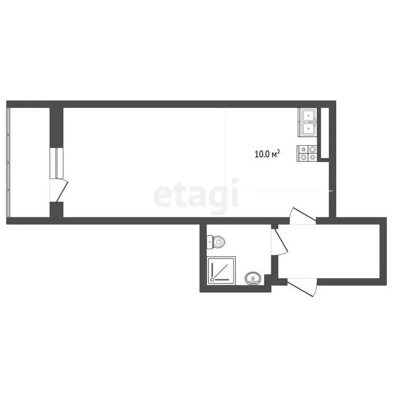 Квартира-студия: Анапа, улица Адмирала Пустошкина, 10 (26 м) - Фото 0
