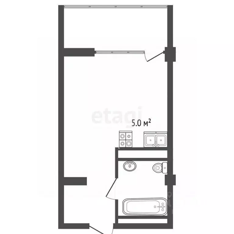 Студия Севастополь ул. Летчиков, 10к4 (33.4 м) - Фото 2