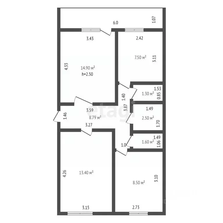 3-к кв. Краснодарский край, Ейск Красная ул. (61.4 м) - Фото 2