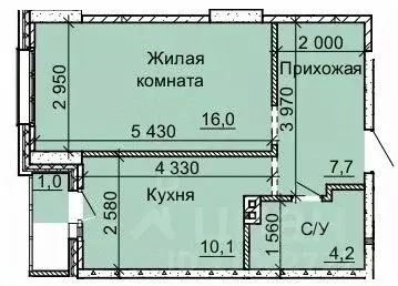 1-к кв. Новосибирская область, Новосибирск Юбилейный мкр,  (38.8 м) - Фото 0