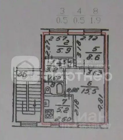 3-к кв. Санкт-Петербург просп. Народного ополчения, 119 (42.0 м) - Фото 2