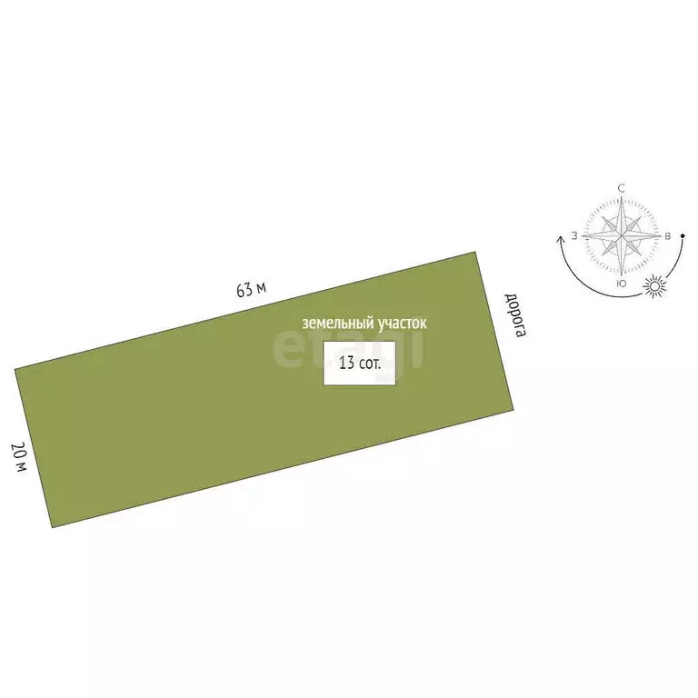 Участок в село Новобессергеневка, улица Свободы (13 м) - Фото 2