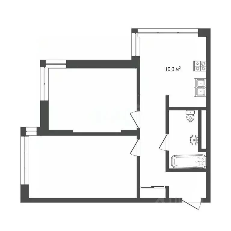 3-к кв. Кемеровская область, Кемерово Ленинградский просп., 44А (57.0 ... - Фото 1