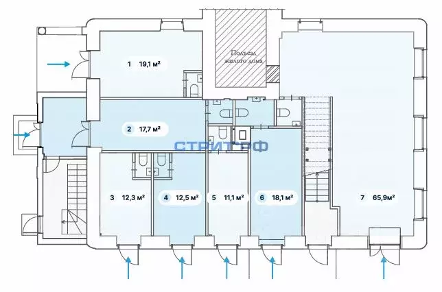 Торговая площадь в Москва Бауманская ул., 33/2С3 (66 м) - Фото 2
