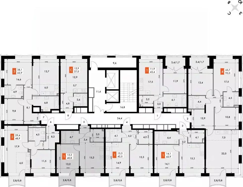 1-к кв. Нижегородская область, Нижний Новгород Черниговская ул. (40.8 ... - Фото 1