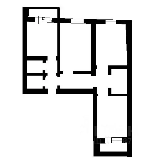 3-к кв. Московская область, Дмитров ул. 2-я Комсомольская, 16к3 (82.3 ... - Фото 2