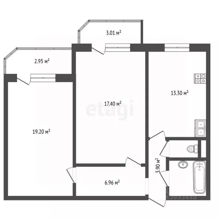 2-к кв. Тюменская область, Тюмень ул. 50 лет Октября, 74/2 (64.3 м) - Фото 2