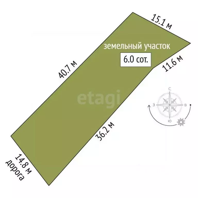 Участок в Ростовская область, Ростов-на-Дону Цусимский пер. (5.9 сот.) - Фото 2