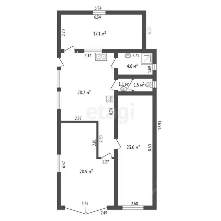 Дом в Саха (Якутия), Якутск ул. Билибина, 44/4 (96 м) - Фото 2