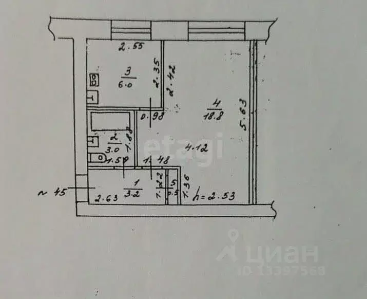 1-к кв. Тверская область, Тверь ул. Громова, 7к3 (31.5 м) - Фото 2