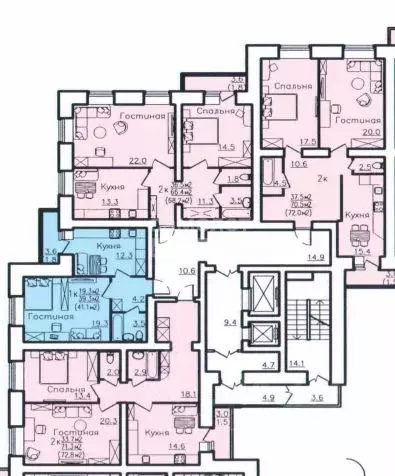 1-к кв. Вологодская область, Вологда ул. Гагарина, 80Ак1 (41.1 м) - Фото 2