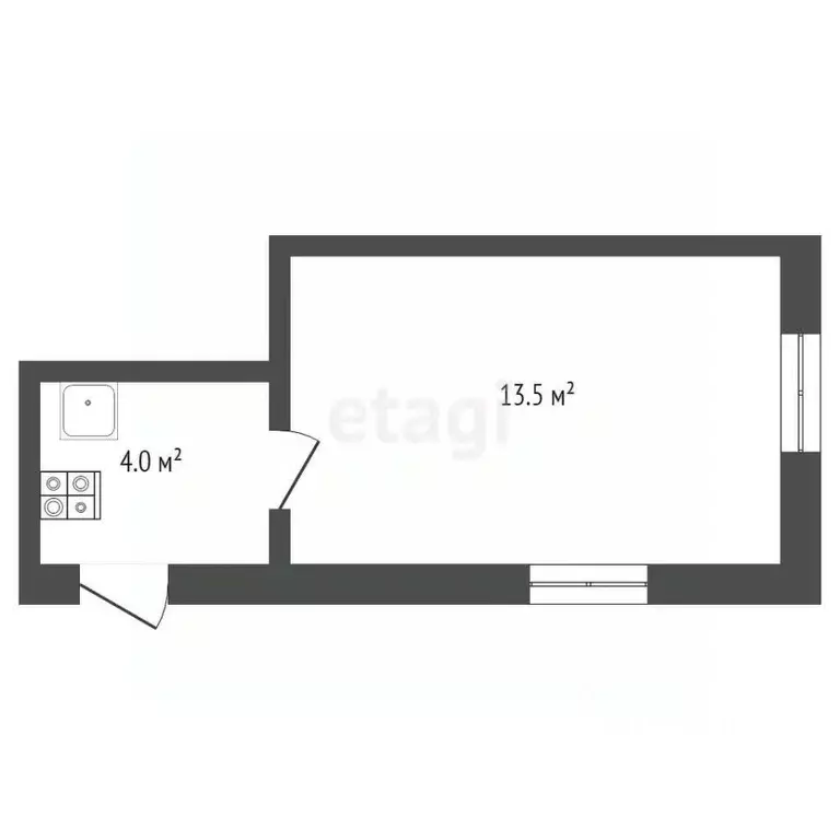 1-к кв. Крым, Феодосия ул. Десантников, 20 (17.5 м) - Фото 2