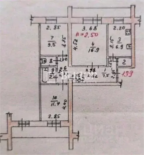 3-к кв. Костромская область, Кострома Самоковская ул., 5 (60.3 м) - Фото 2