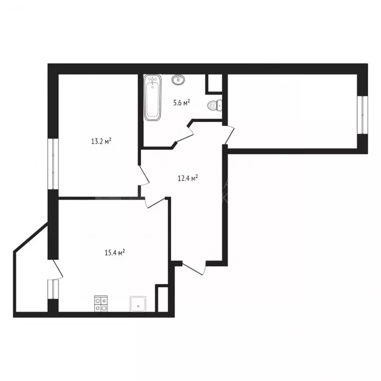2-к кв. Тюменская область, Тюмень ул. Тимофея Чаркова, 81к1 (63.3 м) - Фото 1