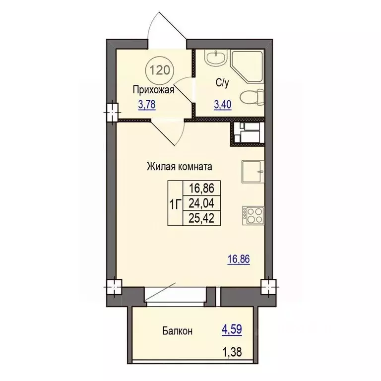 1-к кв. Псковская область, Псковский район, Завеличенская волость, д. ... - Фото 1