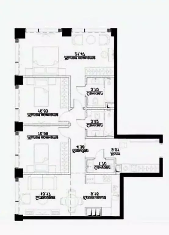 Квартира, 3 комнаты, 85 м - Фото 0