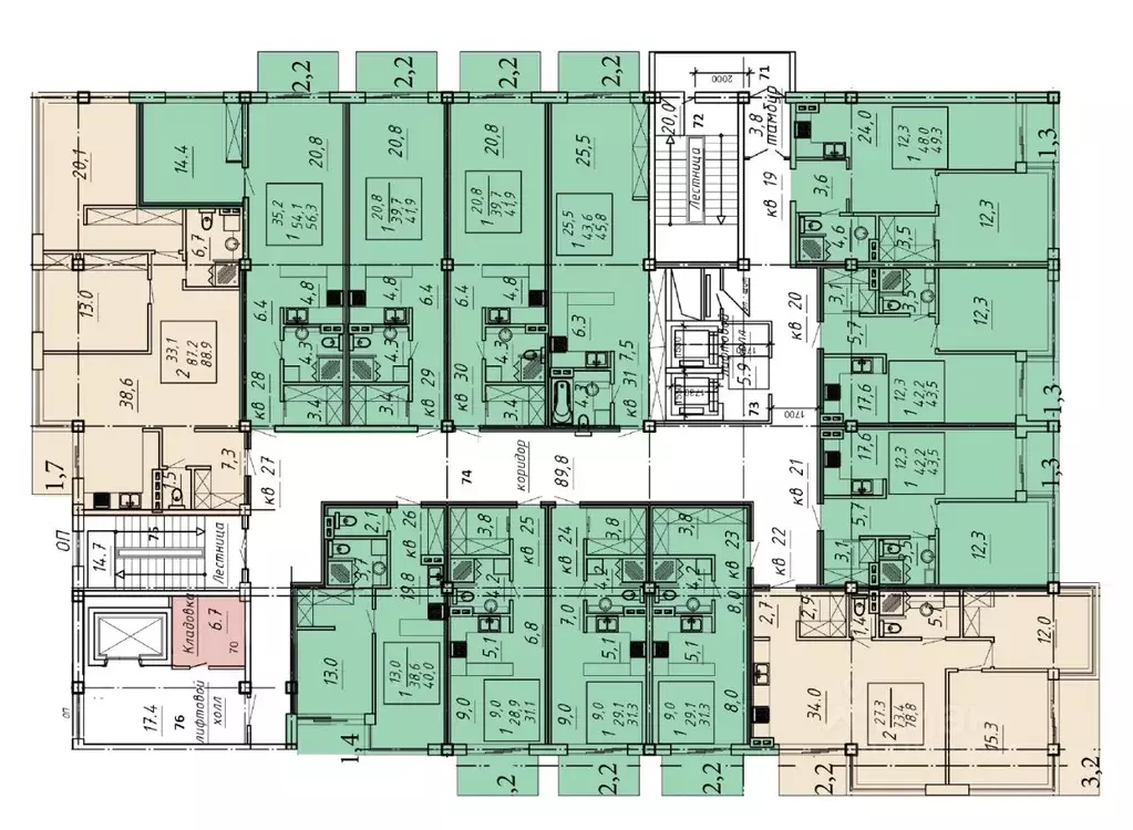 1-к кв. Ставропольский край, Ессентуки Озеро жилой комплекс (43.5 м) - Фото 2