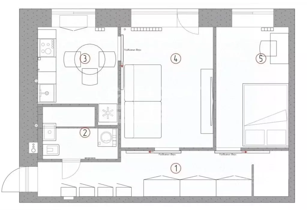 2-к кв. Омская область, Омск просп. Карла Маркса, 29А (43.0 м) - Фото 1