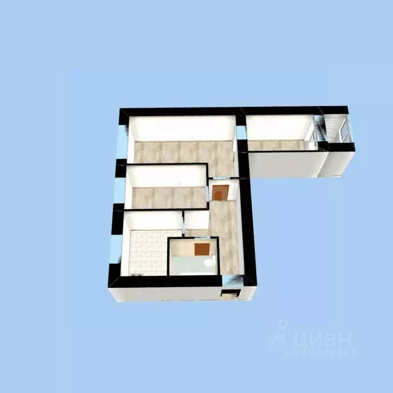 3-к кв. Башкортостан, Уфа ул. Менделеева, 203 (62.4 м) - Фото 1