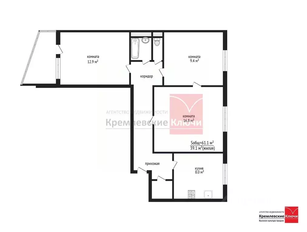 3-к кв. Москва проезд Дежнева, 9К2 (61.1 м) - Фото 2