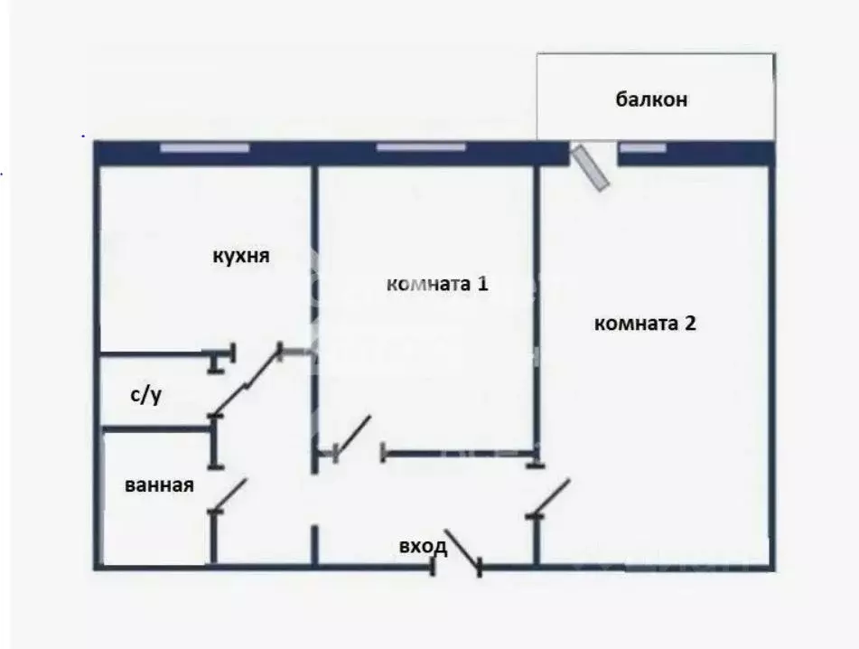 2-к кв. Челябинская область, Челябинск Набережная ул., 1 (50.5 м) - Фото 1