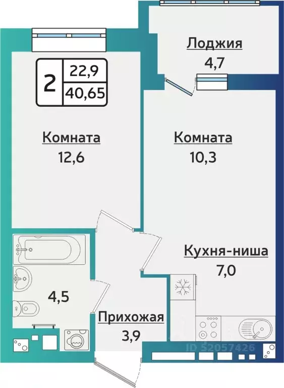 2-к кв. Удмуртия, Ижевск ул. 40 лет Победы, 121 (40.7 м) - Фото 0