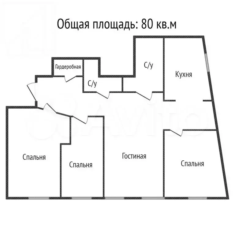 4-к. квартира, 80 м, 6/7 эт. - Фото 0
