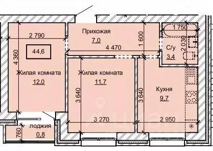 2-к кв. Алтайский край, Барнаул ул. Анатолия (44.6 м) - Фото 0