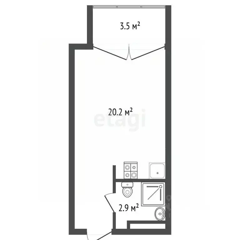 Студия Крым, Феодосия муниципальный округ, Коктебель пгт ул. ... - Фото 2