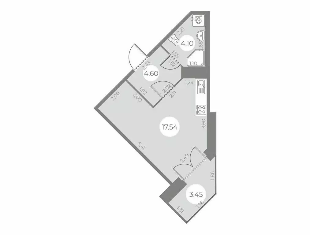 Квартира-студия: Санкт-Петербург, улица Маршала Захарова, 8 (27.96 м) - Фото 0