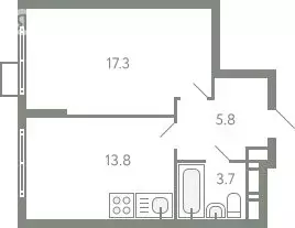 1-комнатная квартира: посёлок городского типа Молоково, жилой комплекс ... - Фото 1
