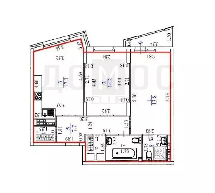 2-к кв. Свердловская область, Екатеринбург ул. Владимира Высоцкого, 7А ... - Фото 2