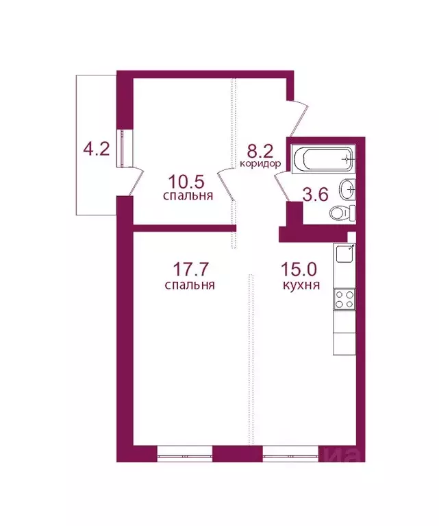 2-к кв. Иркутская область, Иркутск Топкинский мкр, 69 (59.2 м) - Фото 0