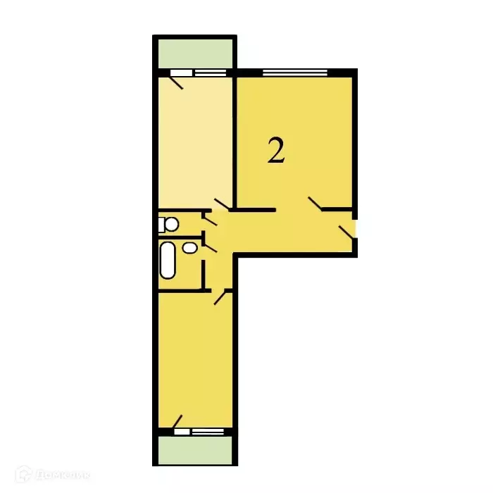 Продаётся 2-к квартира, 53.5 м - Фото 1
