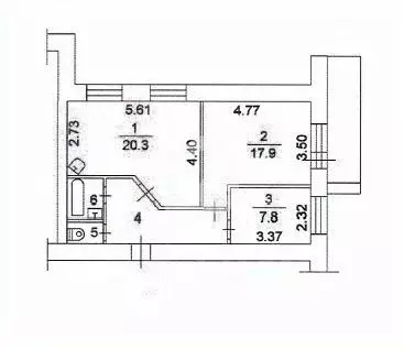 3-к кв. Томская область, Томск Советская ул., 86 (57.6 м) - Фото 1