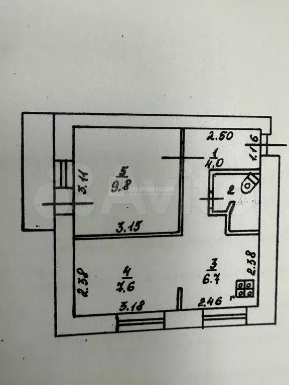 2-к. квартира, 39 м, 4/5 эт. - Фото 0