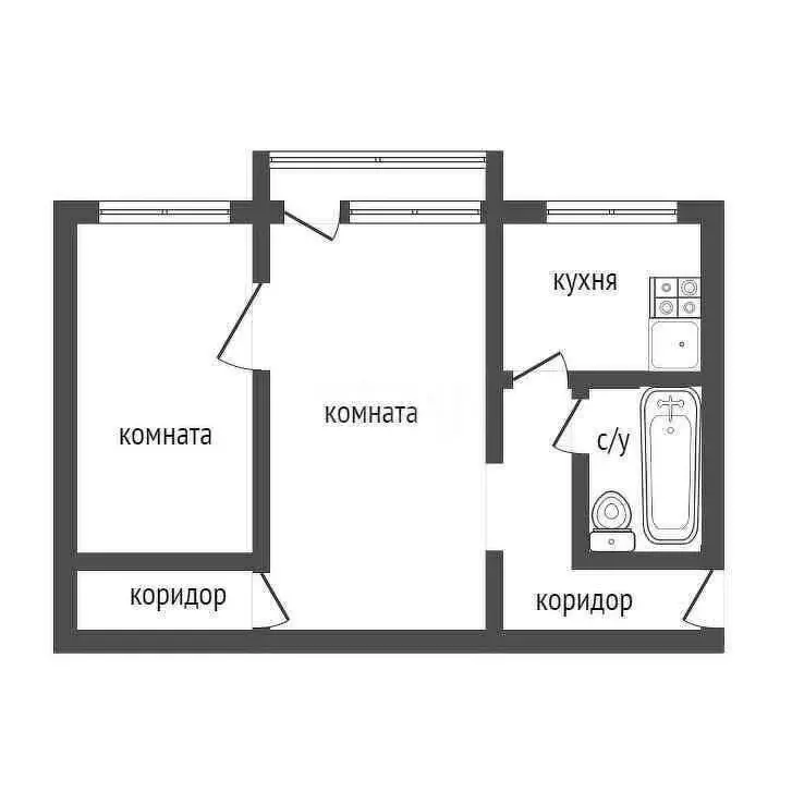 2-комнатная квартира: Кириши, Пионерская улица, 13 (40.5 м) - Фото 1