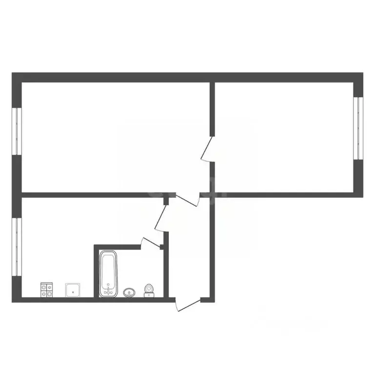 2-к кв. Тульская область, Богородицк ул. Ленина, 14 (42.7 м) - Фото 2