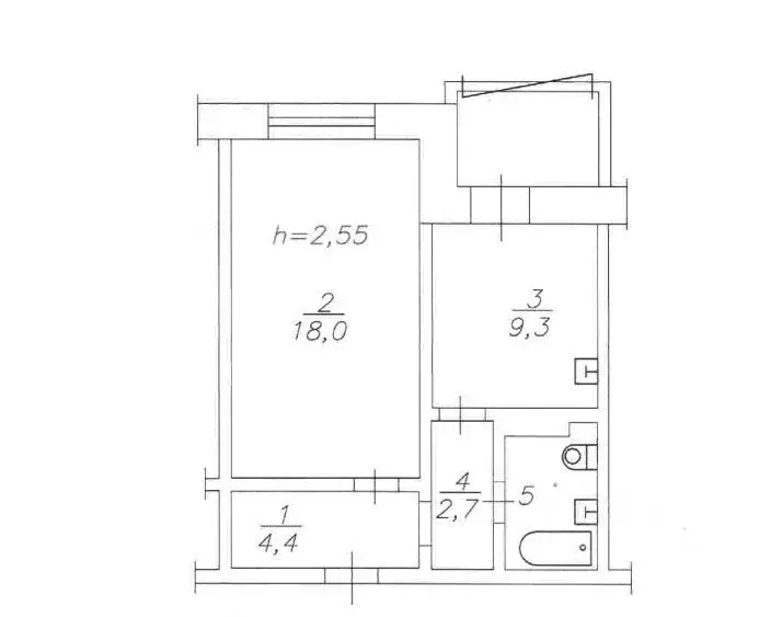 1-к кв. Красноярский край, Красноярск 9 Мая ул., 5 (38.6 м) - Фото 1