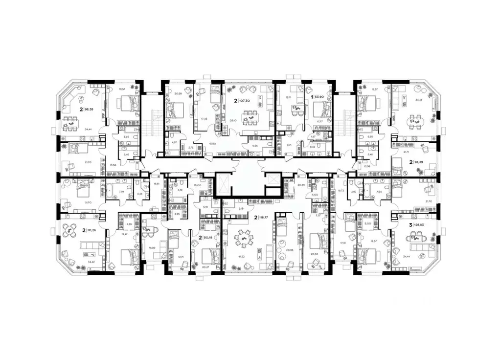 2-к кв. Пензенская область, Заречный Братская ул., 8 (98.39 м) - Фото 1