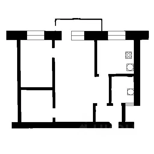 2-к кв. Татарстан, Казань ул. Новаторов, 8 (40.2 м) - Фото 1